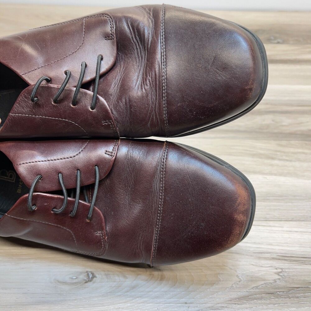 Birchbury Burgundy Brown Mens US 13 - EU 46 Oxford Barefoot Dress Shoe Brenston - Picture 12 of 12